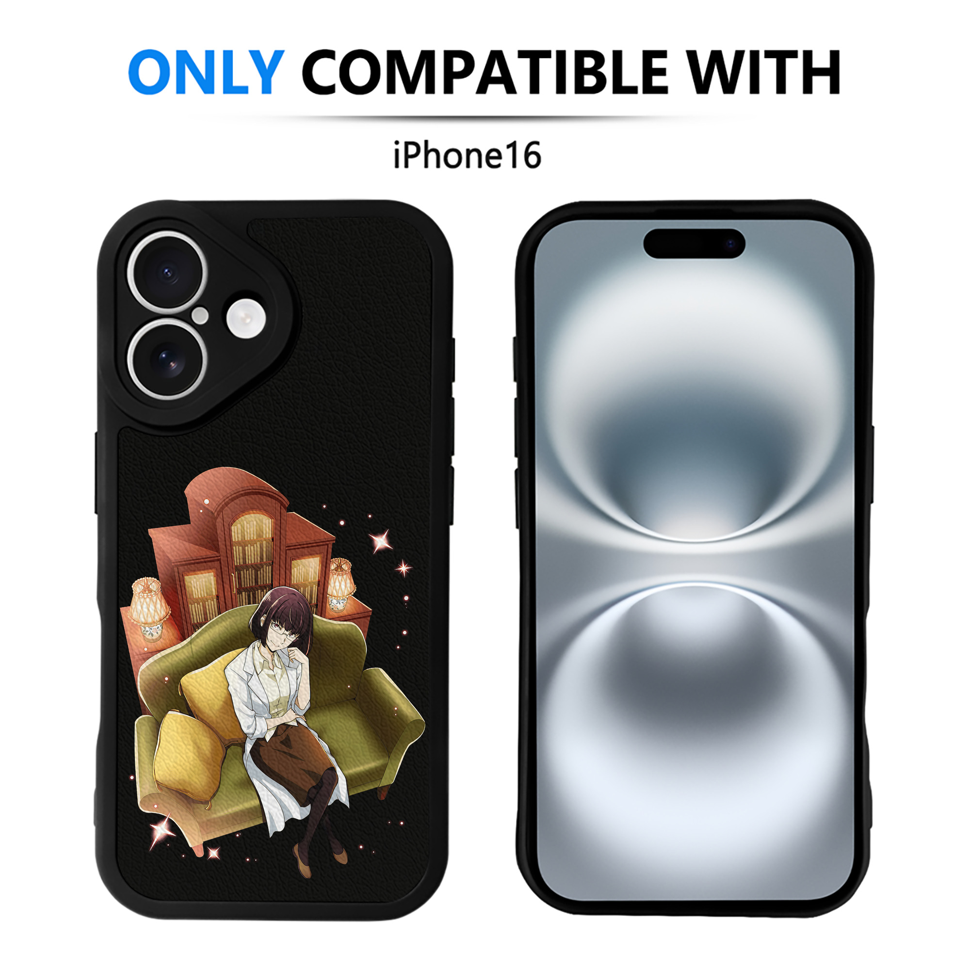 （画像用） 文豪ストレイドッグス Bungo Stray Dogs 【iPhone 16シリーズ対応】シリコンスマホケース（レザー調） 材質：シリコン
